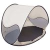 DERYAN Strandtent pop-up met klamboe 120x90x80 cm cr&egrave;mekleurig