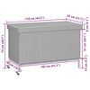 vidaXL Tuinbox met wielen 110x55x73 cm poly rattan zwart