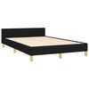 vidaXL Bedframe zonder matras 120x190 cm stof zwart