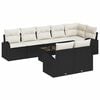 vidaXL Tuin Sofa Set Zwart en Cr&egrave;me 55 x 55 x 37 cm poly rattan