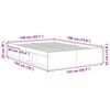 vidaXL Bedframe betongrijs 140x190 cm