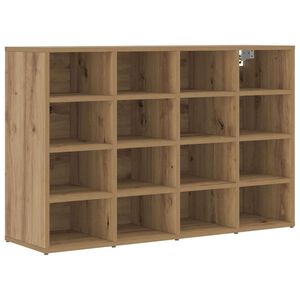 vidaXL Schoenenkast 103 x 30 x 67 cm Bewerkt hout Artisanaal eiken