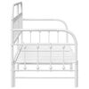 vidaXL Bedframe voor een daybed Wit 80 x 200 cm Gepoedercoat staal