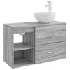 vidaXL Badkamermeubelset 2 pcs Grijs Sonoma Bewerkt hout