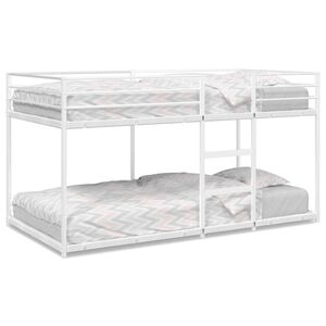 vidaXL Stapelbed zonder matras 75x190 cm staal wit