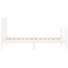vidaXL Bedframe met hoofdbord massief hout wit