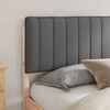 vidaXL Bedframe met Gevoerd Hoofdgedeelte Donkergrijs 180 x 200 cm