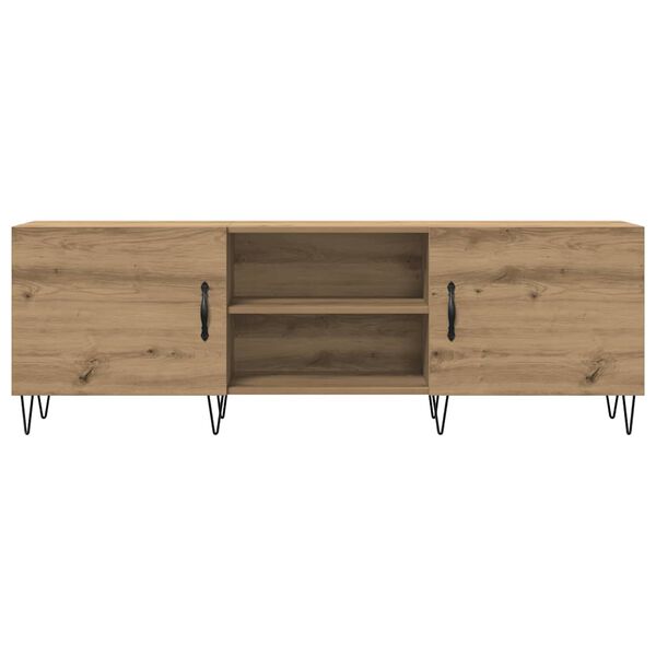 vidaXL Tv-meubel 150x30x50 cm bewerkt hout artisanaal eikenkleurig