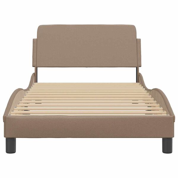 vidaXL Bedframe "Dover" kunstleer cappuccinokleurig 100x200 cm