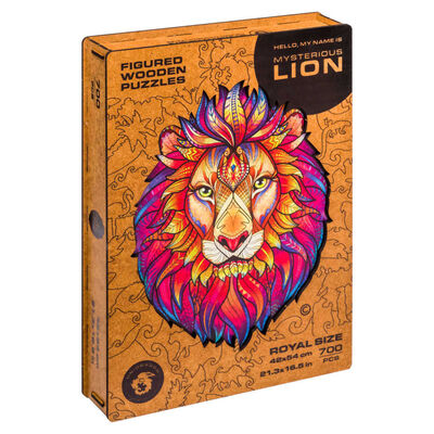 UNIDRAGON Puzzel Mysterious Lion 700 stukjes royal size 42x54 cm hout