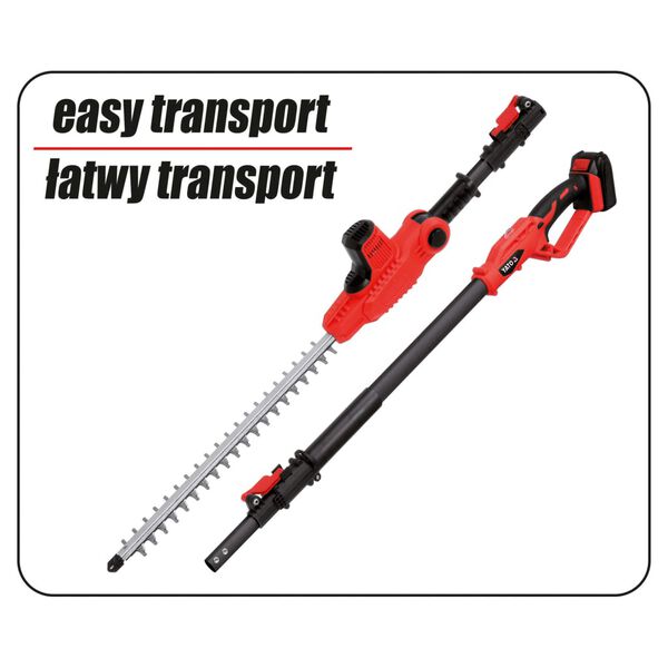 YATO Heggenschaar met 2,0 Ah Li-ion-accu 18 V 420 mm