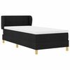 vidaXL Boxspringbed met matras met hoofdeinde Zwart 100 x 200 cm Stof