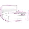 vidaXL Boxspring met matras fluweel donkergroen 180x200 cm