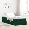 vidaXL Ottoman bed met matras 100x200 cm fluweel donkergroen