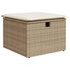 vidaXL 9-delige Loungeset met kussens poly rattan beige