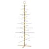vidaXL Metalen kerstboom KUOPIO 210 cm Warmwit Staal Zwart