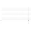 vidaXL Hek met Paal Zilver 1,2 x 10 m Staal