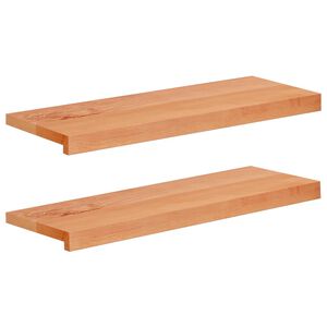 vidaXL Traplopers 2 st 70 x 25 x 2 cm Lak Massief beukenhout