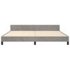 vidaXL Bedframe zonder matras 200x200 cm fluweel lichtgrijs
