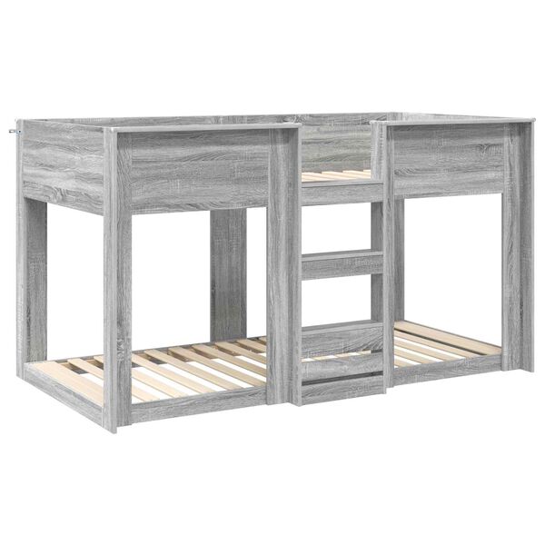 vidaXL Bunk Bed voor Kinderen Grijs Sonoma 75 x 190 cm Bewerkt hout