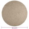vidaXL Vloerkleed ZIZUR beige binnen en buiten &Oslash; 160 cm jute look