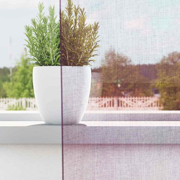 vidaXL Gordijnen voile met lussen 2 st 140x225 cm paars