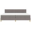 vidaXL Boxspringbed met matras met hoofdeinde Taupe 200 x 200 cm Stof