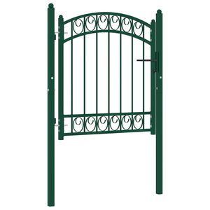 vidaXL Hekpoort EMMEN met gebogen bovenzijde staal 100x86 cm groen