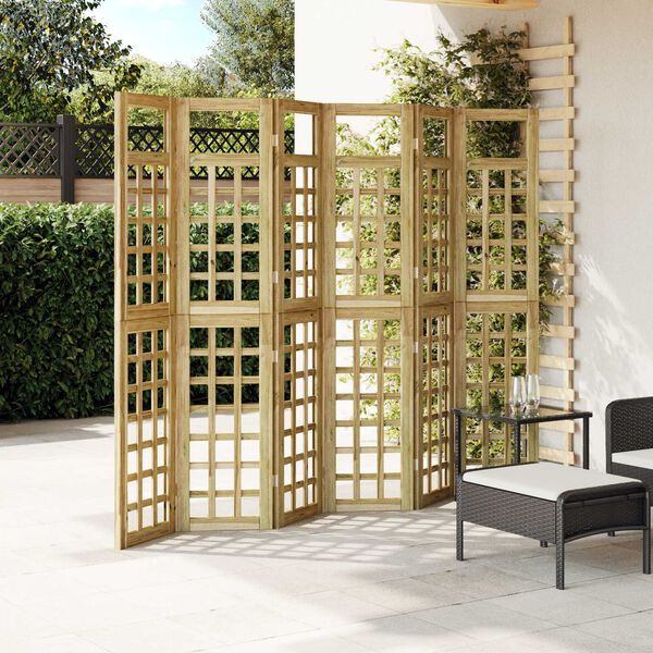 vidaXL Privacyscherm 6 pcs Bruin 240 x 180 cm