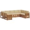 vidaXL Buiten bankenset 9 st Natuurlijk en Beige