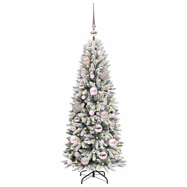 vidaXL Kunstkerstboom Wit 120 cm PVC en Plastic en Staal en PE