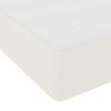 vidaXL Boxspring bed Cr&egrave;me en Wit 203 x 160 x 60 cm Katoenen stof
