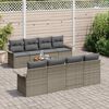 vidaXL Tuin Sofa Set met kussen met opslag met kussen 7 pcs Grijs