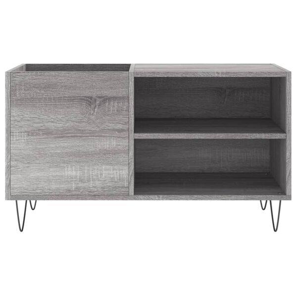 vidaXL Platenkast 85x38x48 cm bewerkt hout grijs sonoma eikenkleurig