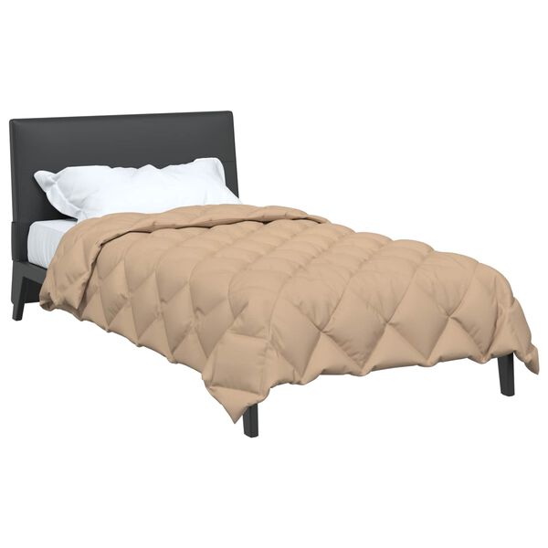 vidaXL Winter Dekbed Taupe 155 x 220 cm Microfiber