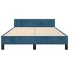 vidaXL Bedframe zonder matras 120x190 cm fluweel donkerblauw