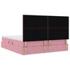 vidaXL Bed met LED-striplichten met opslag Roze 180 x 200 cm Fluweel