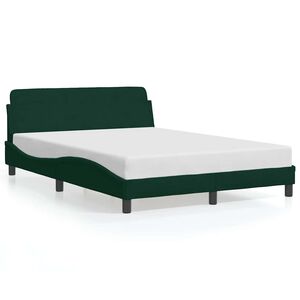 vidaXL Bedframe "Dover" 140x200 cm fluweel donkergroen