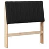 vidaXL Gestoffeerd hoofdbord Zwart 90 cm Massief grenenhout