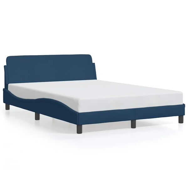 vidaXL Bedframe met hoofdeinde "Dover" 120x200 cm stof blauw