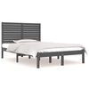 vidaXL Bedframe massief hout grijs 140x190 cm