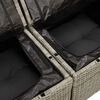 vidaXL Tuin Sofa Set met opslag 10 pcs Lichtgrijs poly rattan