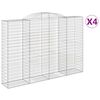 vidaXL Schanskorven 4 st gewelfd 300x50x200/220 cm ijzer