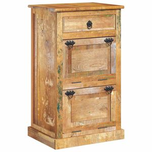 vidaXL Schoenenkast met lade 4-laags massief gerecycled hout
