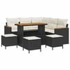 vidaXL Tuinbankenset 9 st Zwart poly rattan