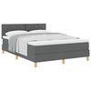 vidaXL Boxspringbed met kussen Donkergrijs 140 x 200 cm Stof