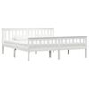 vidaXL Bedframe massief grenenhout wit 180x200 cm