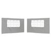 vidaXL Party Tent Zijwand 2 st 400 x 195 cm Lichtgrijs PE en staal