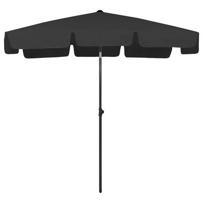 vidaXL Strandparasol 200x125 cm zwart