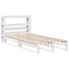 vidaXL Bedframe zonder matras massief grenenhout wit 75x190 cm